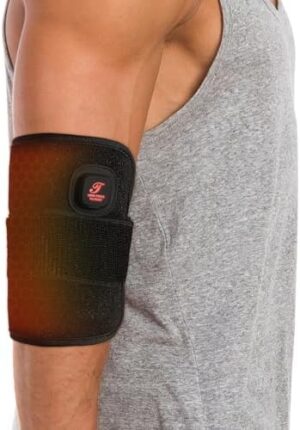 Elbow Heating Pad, Cordless Elbow Brace for Tendonitis and Tennis Elbow, Small Heating Pads for Arms Legs Pain Relief with 3 Temperature Modes 3000mAh, 30 Mins Auto-Off(Black)