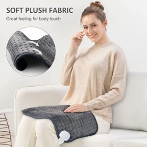 Snailax Heating Pad for Back Pain Relief, FSA HSA Eligible Electric Heat Pad for Period Cramps, Neck, Shoulders, Heated Pad with Adjustable Strap, 6 Heat Levels, Auto Shut Off, 16”x24”,Washable,Gifts - Image 6