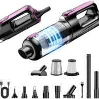 Cordless Handheld Vacuum Cleaner, 18000Pa 2 in 1 Car Vacuum Cleaner&Air Duster, 130W Brushless Motor with 7800mAh Battery, LED Light and Multi-Nozzles, Portable for Car, Home, Office, Pet