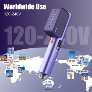 Steamer for Clothes, 100-240V Travel Steamer Portable Mini, 10s Fast Heat Up, 1000W Professional Garment Steam Iron, Clothes Handheld Wrinkles Remover, Strong Penetrating Steam, Global Travel (Purple) - Image 2