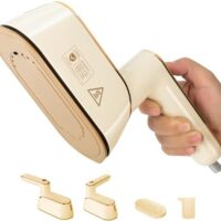 YIKA Travel Steamer for Clothes, Press & Steam 2-in-1 Iron and Steamer, Ceramic Soleplate, Portable Garment Clothing Wrinkle Remover, 25s Heat Up, Compact Design for Travel, Home and Office