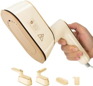 YIKA Travel Steamer for Clothes, Press & Steam 2-in-1 Iron and Steamer, Ceramic Soleplate, Portable Garment Clothing Wrinkle Remover, 25s Heat Up, Compact Design for Travel, Home and Office