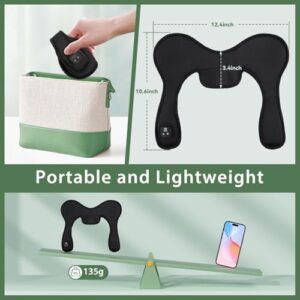 Neck Heating Pad, Cordless Heated Neck Wrap, Portable Heating Pad Mini for Shoulder Pain Relief, Muscle Stiffness 4 Heating Levels, Travel(Black) - Image 4