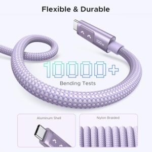 UGREEN Uno USB C to USB C Cable 100W Fast Charging Cable Type C Charging Cord with LED Display for iPhone 16/16 Plus/16 Pro/16 Pro Max/15, MacBook Pro/Air, iPad Pro/Air, Galaxy S24 Ultra 6.6FT Purple - Image 7