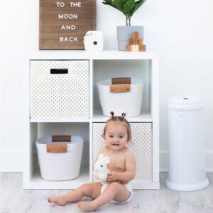 Ubbi Steel Diaper Pail, Odor Locking, No Special Bag Required, Award-Winning, Registry Must-Have, White - Image 4