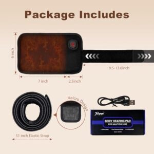 Elbow Heating Pad, Cordless Elbow Brace, Small Heating Pads for Legs, Arms Pain Relief, 3 Heating Levels, 3000mAh, 30 Minutes Auto-Off, Gifts for Girls, Women, Men(Black) - Image 6