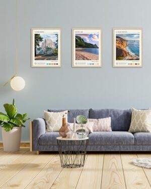 HesenDot Natural OAK Wood Yosemite National Park Framed Wall Art,12x16in Natural Scenery Canvas Wall Print,Classic Urban Landmark Wall Decor for Living Room,Bedroom,Office Gallery Gifts Set of 1 - Image 6