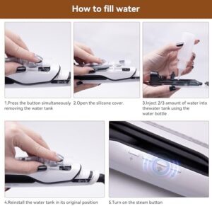 Hair Straightener, 1 Inch Steam Hair Straightener & Curling Iron 2-in-1,Fast Heat-Up, Negative Ion & Steam Hair Care,Professional Ceramic Double Voltage Straightener for Less Frizz Shinier - Image 2