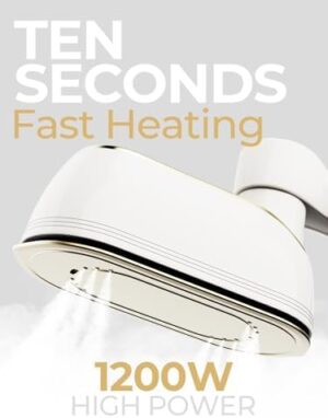 Portable Travel Steamer, 1200W Handheld Fabric Steamer for Clothes, 4 Modes with LCD Display, Powerful Wrinkle Remover for Home & Travel, 150ml Water Tank, 10S Fast Heat-Up, 180° Swivel Handle, White - Image 3