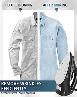 Steam Iron for Clothes, 1500W Clothes Iron with Non-Stick Soleplate, Clothing Iron with 11.84oz Water Tank, Self-Cleaning, Anti-calc Function - Image 5