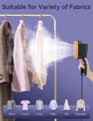 Steamer for Clothes,Sundu Portable Travel Steamer＆Iron 2 In 1,15s Fast Heat-up,100ml Water Tank, Gloves,20 Minutes of Continuous Ironing for Travel and Home（Grey) - Image 3