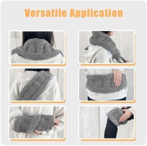 UNCN Long Wide Heating pad for Neck and Shoulders Back 33 * 5.9" microwavable Large Moist Heat Pack Warm hot Compress Neck wrap Weighted Bag Massage Reusable Herbal Nature Calming Portable 1.95Pounds - Image 7