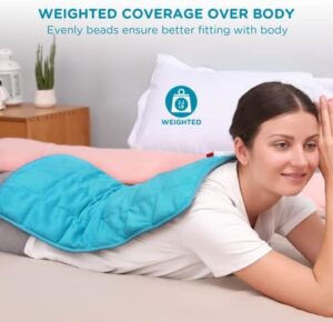 Comfytemp Weighted Heating Pad for Period Cramps & Back Pain Relief, FSA HSA Eligible, 2.2lb Menstrual Heating Pad, Mothers Day Gifts for Mom/Women/Wife, 12" x 24" Electric Heat Pad with 9 Heat Level - Image 2