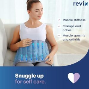 REVIX Extra Large Microwave Heating Pad for Back with Moist Heat, Microwavable Heated Wrap for Full Back, Stomach, Shoulder and Neck,Leg, Support Cold Therapy - Image 6