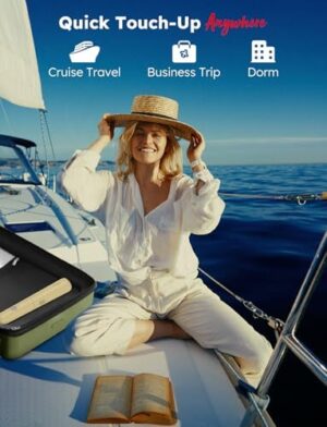 Travel Steam Iron, 180° Rotates to Clip, Hang, Flat Iron for Clothes, Curtains, 2025 LeakProof & Anti-Splash Tech, Fast De-Wrinkle, Crisp Crease, XL Tank, Easy Grip, Portable, Apt, Cruise, Dorm - Image 11