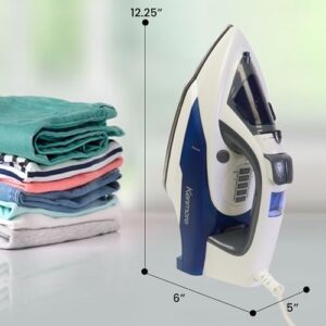 Kenmore Digital Steam Iron - Electric Plancha With Steamer For Clothes, Ironing & Steaming Garment Vertically, Stainless Steel Soleplate, 9 Fabric Presets, 1725 Watt, 3-Way Anti-Drip & Auto Shut Off - Image 7