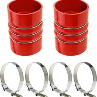 Silicone Charge Air Cooler Hump Hose Boot Set 4" X 6" 4 inch with T Bolt Clamp Red