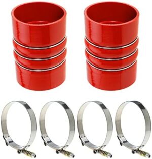 Silicone Charge Air Cooler Hump Hose Boot Set 4" X 6" 4 inch with T Bolt Clamp Red