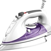 BLACK+DECKER IR1350S Professional Steam Iron with Stainless Steel Soleplate and Extra-Long Cord, Purple