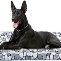 VANKEAN Dog Crate Pad Bed Mat Reversible (Warm & Cool), Soft Pet Sleeping Mat Dog Bed for Crate Suitable for Small to XX-Large Dogs and Cats, Machine Washable Crate Beds, Grey Stone Pattern