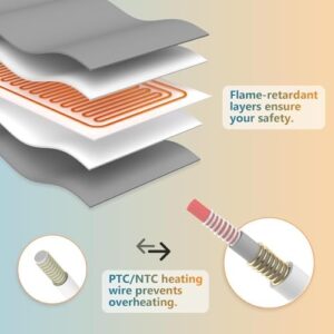 Comfytemp Heating Pad for Back Pain & Cramps Relief, FSA HSA Eligible Electric Large Heat Pad, 2H Auto Off, Valentines Day Gifts for Her Him, Moist Heated Pad for Neck Shoulder, Washable, 12"x24" - Image 6