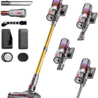 UNINELL HOME Cordless Vacuum Cleaner, 48000Pa 550W 65Mins Vacuum Cleaners for Home,LED Touch Display, Anti-Tangle Stick Vacuum Self-Standing, Vacuum Cordless Rechargeable for Pet Hair/Carpet