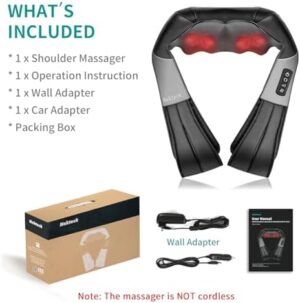 Shiatsu Neck and Back Massager with Soothing Heat, Nekteck Electric Deep Tissue 3D Kneading Massage Pillow for Shoulder, Leg, Body Muscle Pain Relief, Home, Office, and Car Use - Image 6