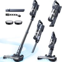 Cordless Vacuum Cleaner, 35kPa Powerful Suction Max 50min Runtime, Stick and Handheld Vacuum, Lightweight Vacuum Cleaners for Home, Carpets, Hard Floor, Pet Hair, Cars