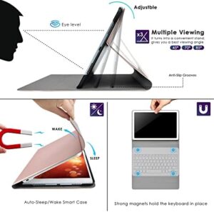 DETUOSI iPad 9.7" Case with Keyboard for iPad Air 2/ Air 1, iPad Pro 9.7, iPad 9.7 inch 2017/2018 (5th/ 6th Gen), Detachable Wireless Keyboard + Multiple Angle Stand PU Leather Cover for iPad 9.7-inch - Image 3