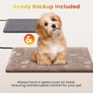 WOOMER Pet Heating Pad for Cats and Dogs, Includes Two Removable Covers, Heated Bed with Steel-Wrapped Cord, Waterproof and Chew-Resistant, 28”×18” Large Size for Larger Cats, Dogs and Rabbits - Image 2