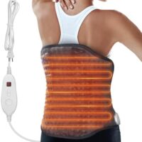 Snailax Heating Pad for Back Pain Relief, FSA HSA Eligible Electric Heat Pad for Period Cramps, Neck, Shoulders, Heated Pad with Adjustable Strap, 6 Heat Levels, Auto Shut Off, 16”x24”,Washable,Gifts