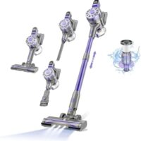 Cordless Vacuum Cleaner,Vacuum Cleaners for Home with Super Suction,Stick Vacuum Cleaner Rechargeable Up to 35 Mins Runtime,Lightweight Hardwood Floor Vacuum for Pet Hair,Carpet(Light Purple)