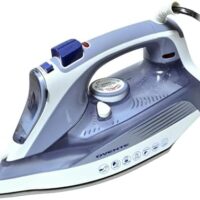 OVENTE Steam Iron for Clothes, 1200W Lightweight Steamer with Non-Stick Ceramic Soleplate, Precision Thermostat Dial, Auto Shutoff, Self-Cleaning, Anti-Drip and 11.83oz Water Tank, Blue IRNL77BL