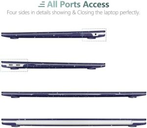 DONGKE for MacBook Air 13 inch Case 2021-2018 Release A2337 M1 A2179 A1932, Bling Plastic Hard Shell Case & Keyboard Cover Only Compatible with MacBook Air 13 inch Retina Fits Touch ID, Starry Blue - Image 4