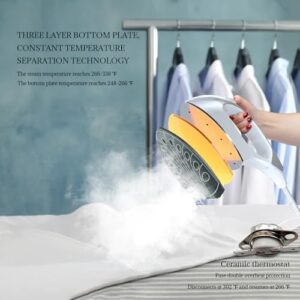 Professional Steam Station 1400W Portable Steam Iron for Clothes 25s Fast Heating with 1.1L Water Tank, Three Level Adjustable Temperature, Anti-Drip, Self-Cleaning for All Fabrics - Image 5