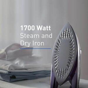 Panasonic Dry and Steam Iron with Alumite Soleplate, Fabric Temperature Dial and Safety Auto Shut Off – 1700 Watt Multi Directional Iron – NI-W950A, Purple - Image 2