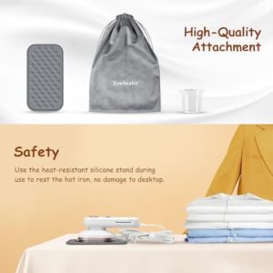 Newbealer Dual Voltage Travel Iron - 120V/220V, 490W, Small Dry Iron with 3 Temp Settings, 30ml Steam (Horizontal Only), Non-Stick Ceramic Soleplate, 1lb Lightly for Cruise, RV and Europe Trips - Image 9