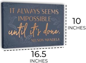 Inspirational Wall Art Canvas Poster for Bedroom, Office, Living Room - Framed Canvas - 10 x 16.5 Inch Motivational Print - Image 6