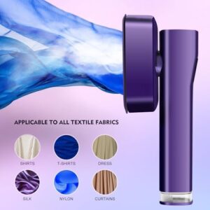 Portable Steamer for Clothes, 1200W Flat-Hanging Travel Steamer, 3 Levels for Powerful Handheld Clothes Steam, 15s Fast Heating for Travel Home Office and Dorm, 100ml(Purple) - Image 6