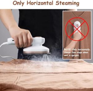 Newbealer Dual Voltage Travel Iron - 120V/220V, 490W, Small Dry Iron with 3 Temp Settings, 30ml Steam (Horizontal Only), Non-Stick Ceramic Soleplate, 1lb Lightly for Cruise, RV and Europe Trips - Image 2