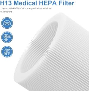 H13 True HEPA Replacement Filter Compatible with Tenergy Renair, Cool-Living CL-6070A, Beaba, Tredy TD-1300 HEPA Air Purifier for Home Large Room, 2 Packs - Image 4