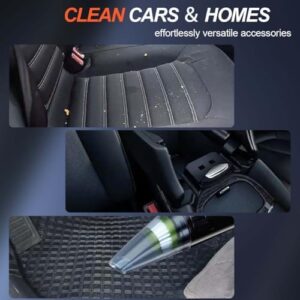 Car Wired Vacuum Cleaner, 12V Portable Vacuum with Strong Suction, 3 Attachments for Cleaning Seats, Floor Mats, and Crevices, Compact Design for Home and Car Use.365 Day Trial - Image 4