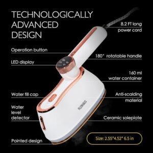 Professional Garment Steamer for Clothes 2 in 1, High Steam Volume 20g/min for Powerful Wrinkle Removal, Leak Proof, 120v, 1000w - Image 2