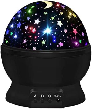 Night Light for Kids,Boys Toys for 3 4 5 6 7 8 Year Old Boys,Star Projector 360 Degree Rotation - 4 LED Bulbs 16 Light Color Changing with USB Cable,Lamp Ceiling Lights for Kids Bedroom