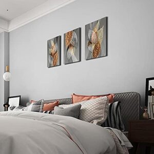 Canvas Wall Art For Living Room, Family Wall Decorations, Kitchen, Bathroom, Bedroom Modern Wall Decor Black Paintings Abstract Leaves Pictures Artwork Inspirational Home Decor 3 Pieces - Image 7