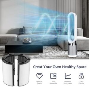 2-IN-1 Filter Replacement Filter for Dyson TP06 HP10 TP07 HP06 TP04 PH01 HP09 TP10 TP09 HP07 Air Purifier 360° Combi Glass Pure Cool Hot Humidify Fan, Upgrade 2-IN-1 HEPA + Carbon Filter, 1-Pack - Image 6