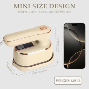 Travel Steamer for Clothes Portable Mini - 1000W Steamer and Iron 2 In 1, Rotary Handheld | 360° Ironing | 10S Preheating | Constant 302°F, Steamers for Clothes Travel Size College Dorm Home Essential - Image 3