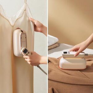 Travel Steamer, 1300W 15S Heat Up Portable Steamer for Clothes, 180°Rotatable, 3 Steam Modes, Wet and dry Steamer Iron for Travel College Dorm Home Essentials, Anti-heat Glove included - Image 7