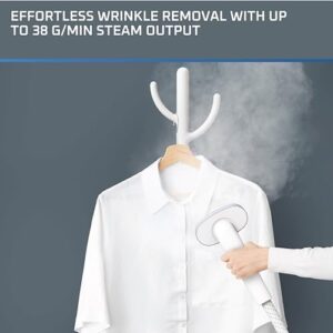 Rowenta Steamer for Clothes with Ironing Board, Home Steam, Stainless Steel Full Size Steamer, 47.33oz Water tank, Hanger rack for Clothes, Compact, 1800 Watts, White IS3250 - Image 3