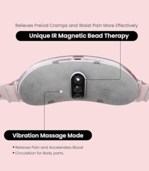 Portable Cordless Heating Pad,Heating Pad 5s Fast Heating,Heating Pads for Cramps with 3 Heat Levels and 3 Massage Modes,Menstrual Heating Pad for Women and Girl (Pink) - Image 4